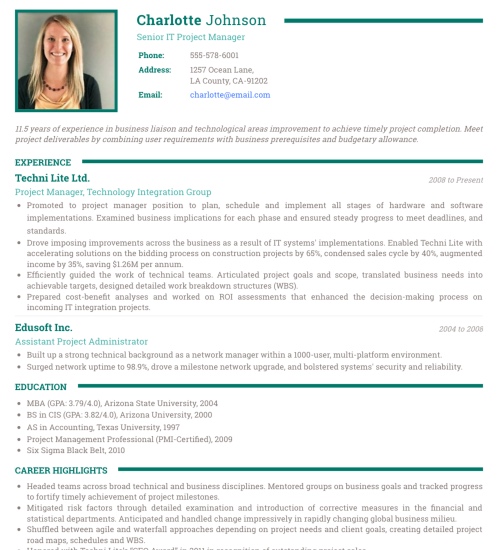 Resume Template - 'Clear' | Create your CV