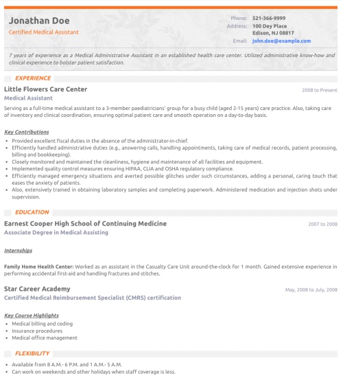 Resume Template - 'Slim' | Create your CV